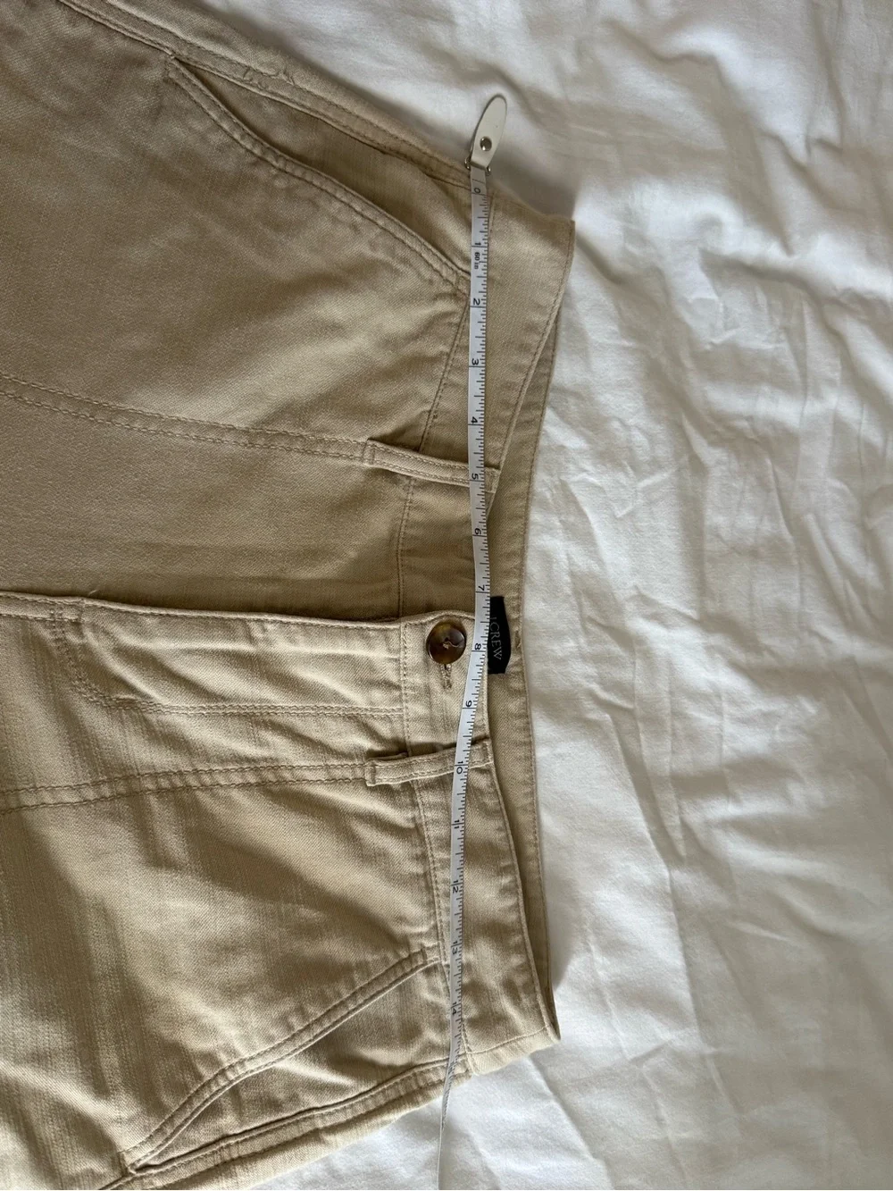J. Crew Women’s Tan Cream Khaki Camp Straight Leg Ankle Pants 100% cotton US 4